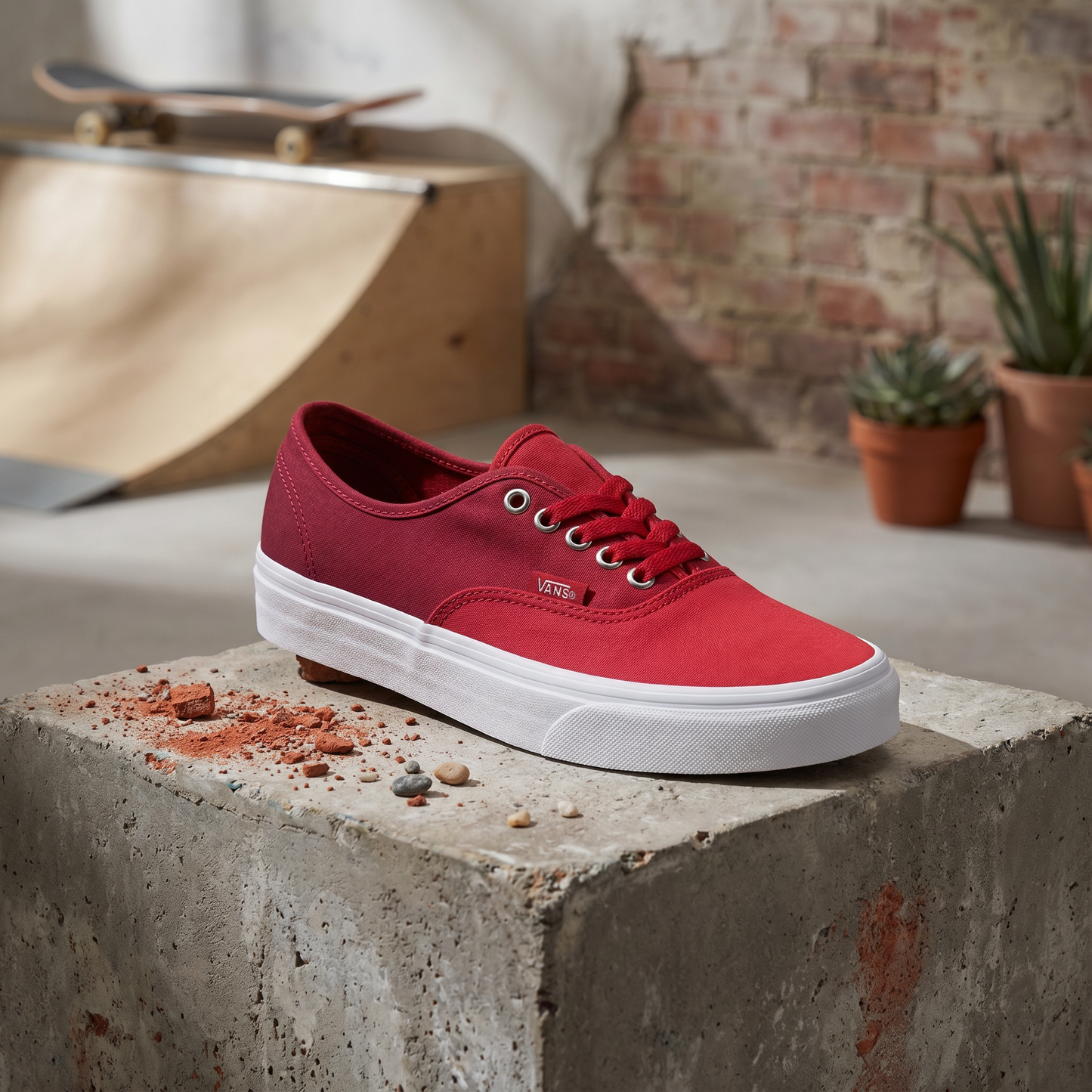 Generated lifestyle image for VANS | AUTHENTIC | (MULTI EYELETS) | GRADIENT/CRIMSON