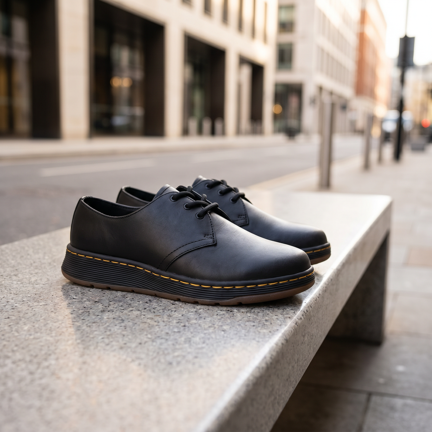 Generated lifestyle image for DR MARTENS | CAVENDISH 3-EYE SHOE BLACK