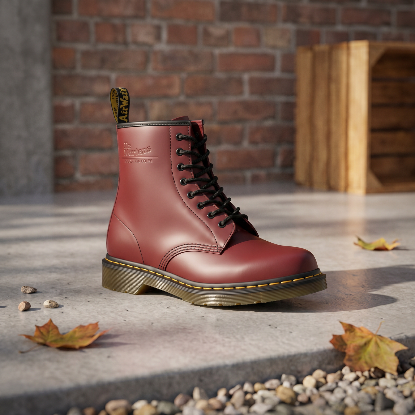 Generated lifestyle image for DR MARTENS | 1460Z DMC 8-EYE BOOT | CHERRY SMOOTH