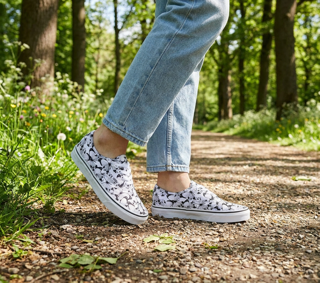 Generated lifestyle image for VANS | AUTHENTIC (BUTTERFLY) TRUE | WHITE / BLACK
