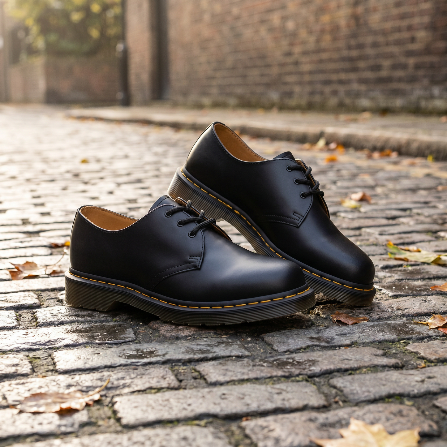 Generated lifestyle image for DR MARTENS | 1461 DMC 3-EYE SHOE | BLACK SMOOTH