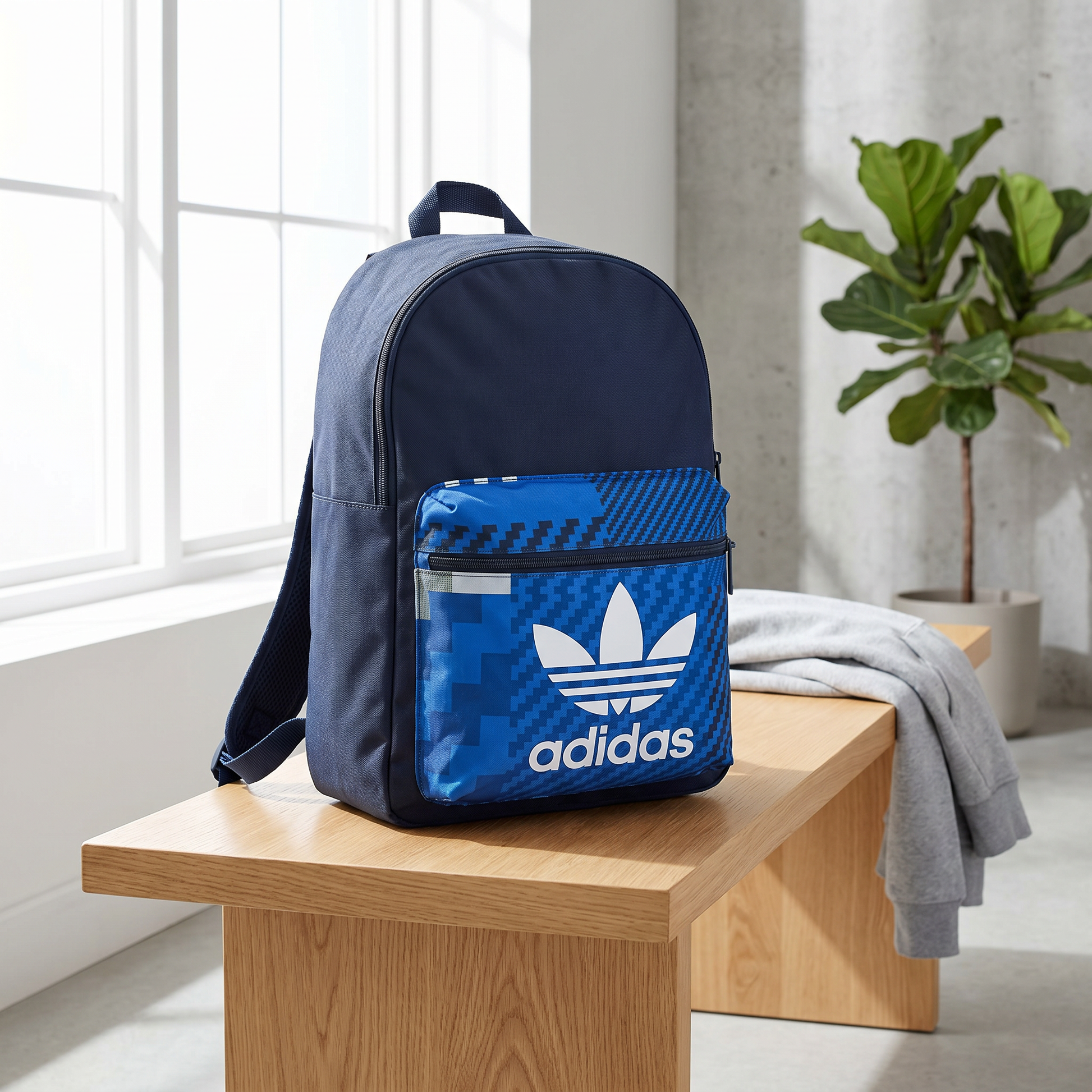 Generated lifestyle image for ADIDAS | CLASSIC BACKPACK | LEGEND INK MULTICOLOUR